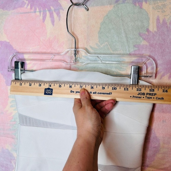 WOW Couture White Bandage Bodycon Mini Dress Mesh Panels - Picture 7 of 11